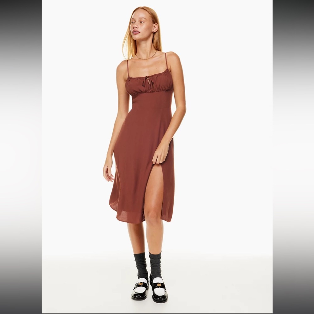 🆕 • NWT• Sunday Best Delilah Midi Dress, XL Colour: Black (Aritzia) 🖤🖤🖤 - Picture 8 of 9